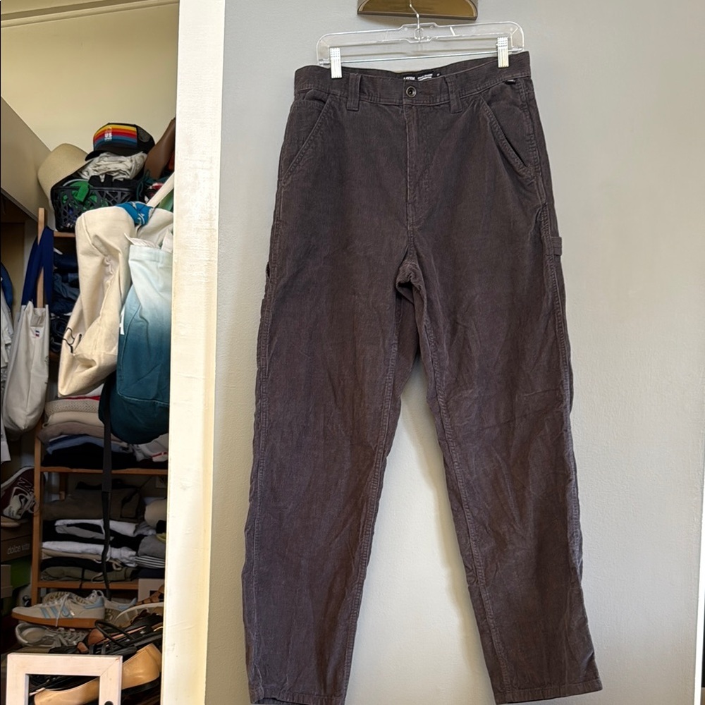 Vans Gray Corduroy Pants Relaxed Fit
